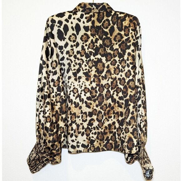 Alexis Romana Leopard-Print Button-Down Blouse - Picture 10 of 13